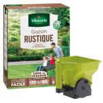 Rustique - Gazon Rustique - 3 kg + Semoir à main Gazon/Engrais - face recto